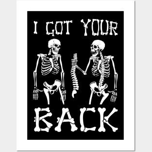 I Got Your Back Skeleton Halloween Posters and Art